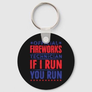 Official Fireworks Technician 4th Of July Key Ring