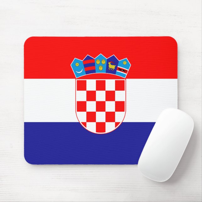 Official Flag of Croatia | Emblem Mouse Pad  (With Mouse)