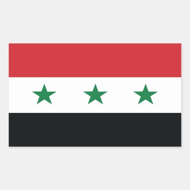 Official Flag of Iraq Rectangular Sticker (Front)