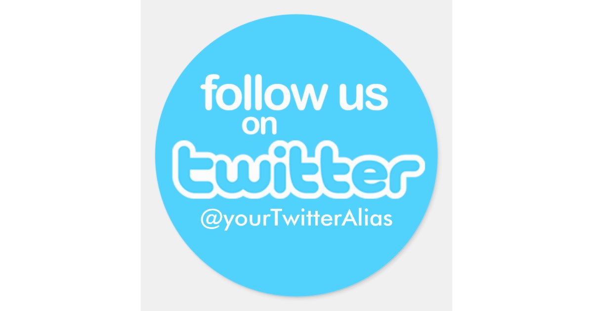 Official Follow Us On Twitter Sticker Uk