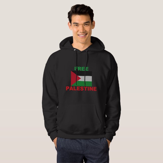 Official Free Palestine Free Gaza Palestine Flag Hoodie (Front Full)