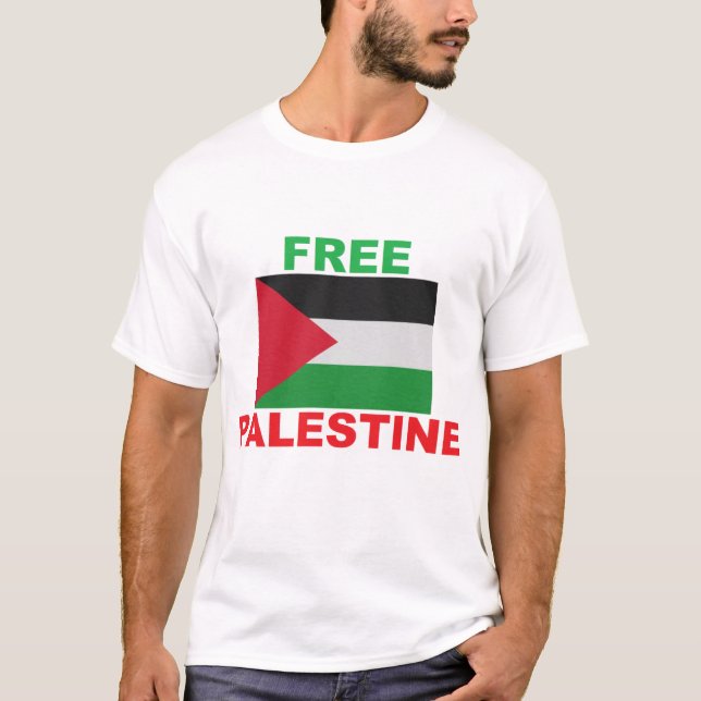 Official Free Palestine Free Gaza Palestine Flag T-Shirt (Front)