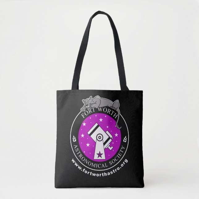 Official FWAS Logo Over the Shoulder Tote Black Bag (Front)