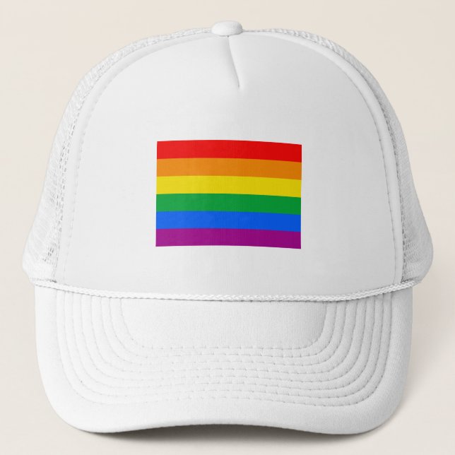 OFFICIAL GAY PRIDE FLAG TRUCKER HAT (Front)
