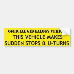 Official Genealogy Vehicle Bumper Sticker