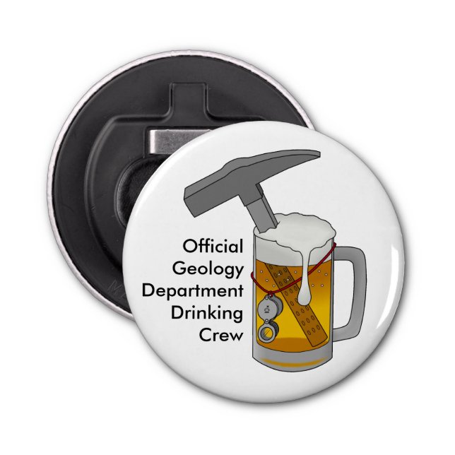 Official Geology Department Drinking Crew Bottle Opener (Front)