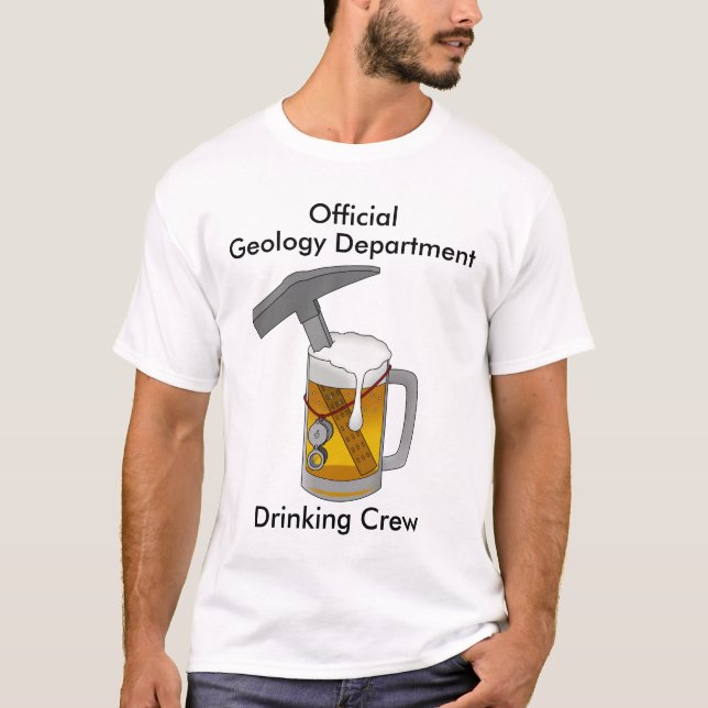 Official Geology Department Drinking Crew T-Shirt (Front)