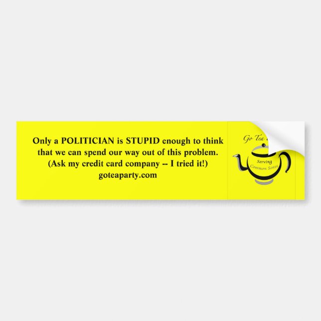 Official Go Tea Party! Bumper Sticker (Front)