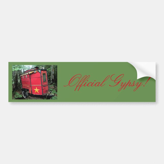 Official Gypsy! Red traveler caravan Bumper Sticker (Front)