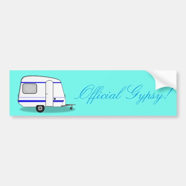 Official Gypsy! Streamlined camper trailer Bumper Sticker (Front)