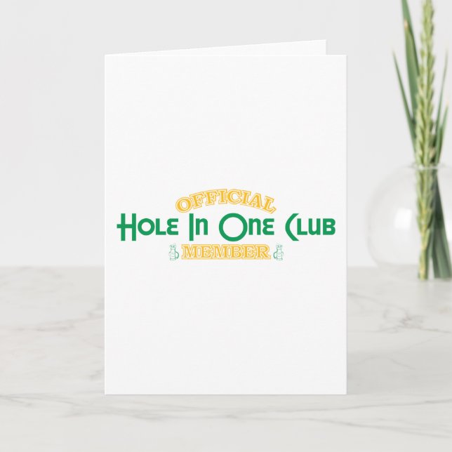 Official Hole In One Club Member Card (Front)