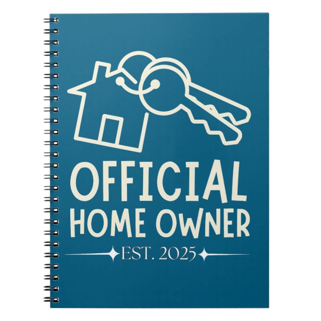 Official Homeowner Est. 2025 Proud First Timer Notebook (Front)