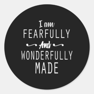 Official I Am Fearfully And Wonderfully Made Classic Round Sticker