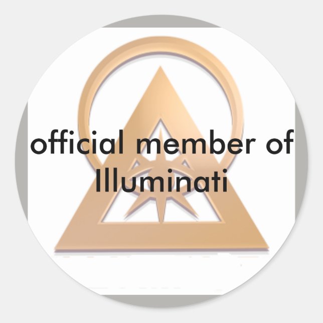 official illuminati gear classic round sticker (Front)