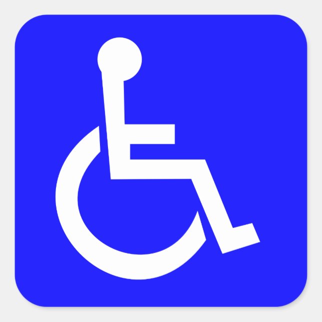Official International symbol of access Square Sticker (Front)