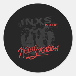 Official Inxs New Sensation Band Photo Classic Round Sticker