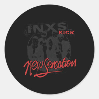 Official Inxs New Sensation Band Photo Classic Round Sticker