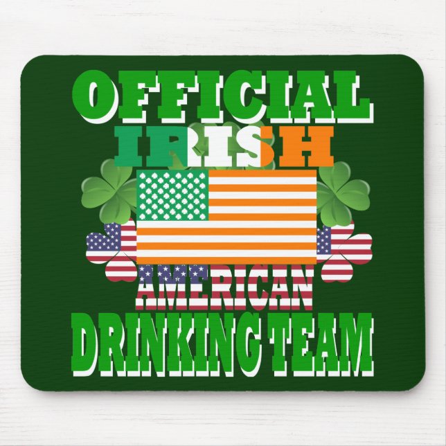 Official Irish American drinking team Mouse Mat (Front)