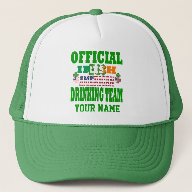 Official   Irish American drinking team Trucker Hat (Front)