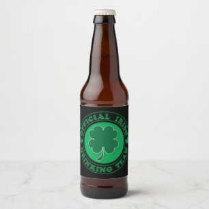 Official Irish Drinking Team Beer Bottle Label