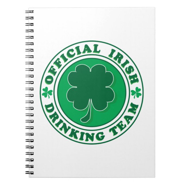 Official-Irish-Drinking-Team Notebook (Front)