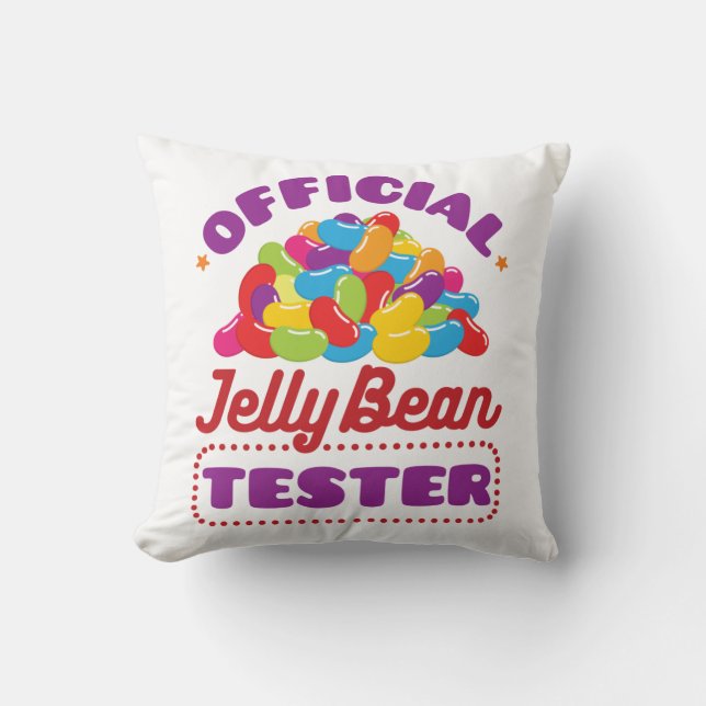 Official Jelly Bean Tester Easter Candy Cushion (Front)