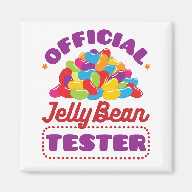 Official Jelly Bean Tester Easter Candy Magnet (Front)