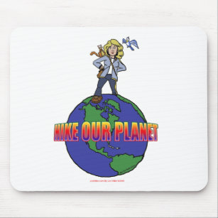 Official Kids Hike Our Planet Logo Gear Mouse Mat
