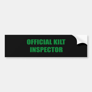 OFFICIAL KILT INSPECTOR BUMPER STICKER