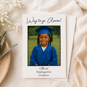 Official Kindergarten Graduate Photo Invitation
