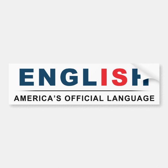 Official Language Bumper Sticker (Front)