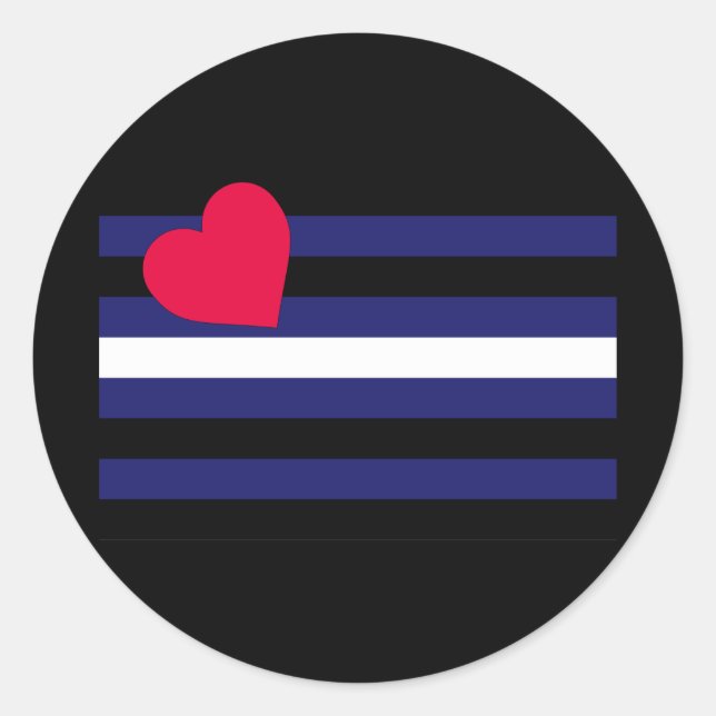 OFFICIAL LEATHER PRIDE FLAG CLASSIC ROUND STICKER (Front)