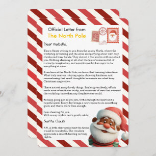 Official Letter from the North Pole for Kids Holiday Card