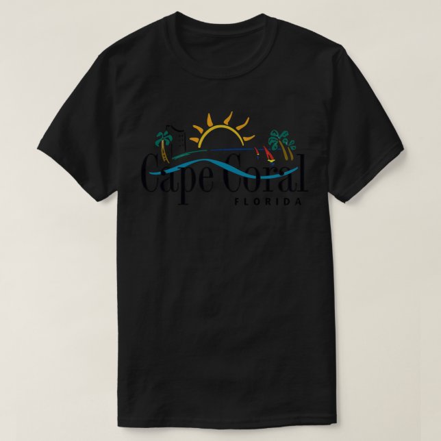 Official logo of Cape Coral, Florida Cap T-Shirt (Design Front)