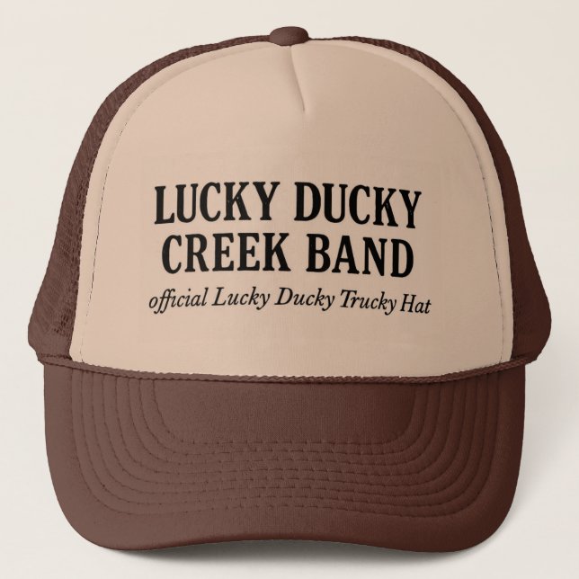 Official Lucky Ducky Trucky Hat-Words only Trucker Hat (Front)