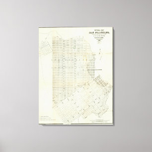 Official Map of San Francisco Canvas Print