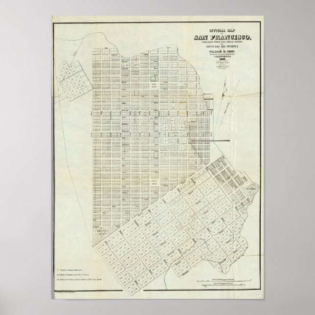 Official Map of San Francisco Poster (Front)