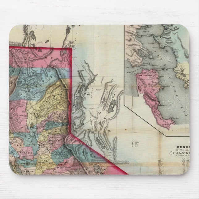 Official map of the State of California Mouse Mat (Front)