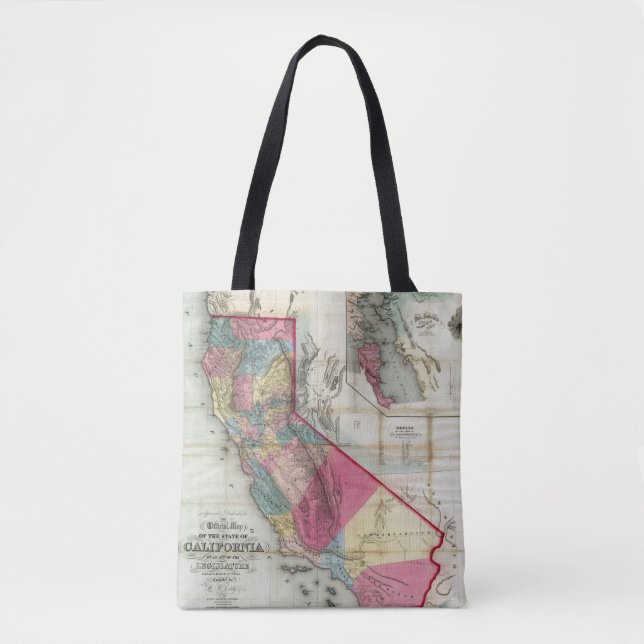 Official map of the State of California Tote Bag (Front)