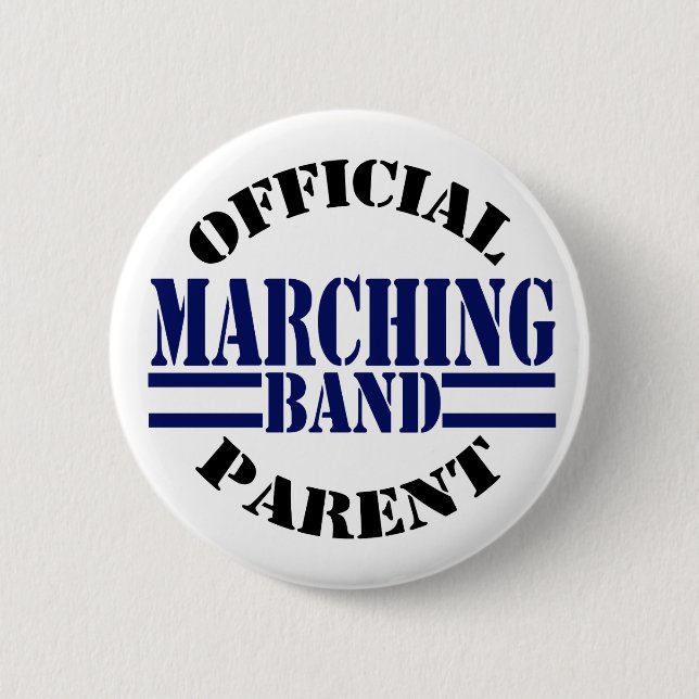 Official Marching Band Parent 6 Cm Round Badge (Front)