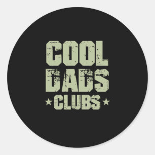 Official Member Cool Club Funny Father's Day Classic Round Sticker