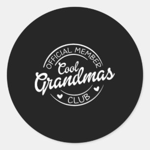 Official Member Cool Grandmas Club Pocket Mother's Classic Round Sticker