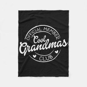 Official Member Cool Grandmas Club Pocket Mother's Fleece Blanket