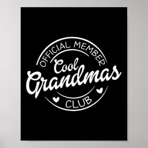 Official Member Cool Grandmas Club Pocket Mother's Poster
