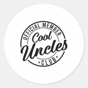 Official Member Cool Uncles Club Father&#; s Day F Classic Round Sticker