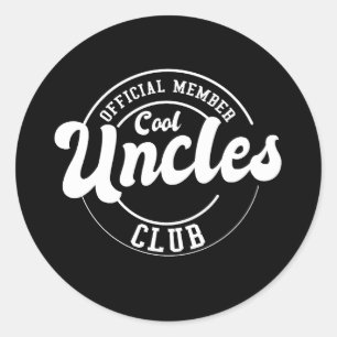 Official Member Cool Uncles Club Fathers Day Classic Round Sticker