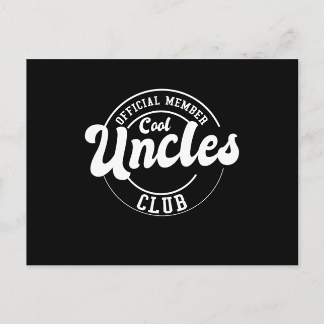 Official Member Cool Uncles Club Fathers Day Postcard (Front)