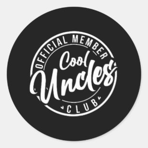 Official Member Cool Uncles Club Vintage Fathers D Classic Round Sticker