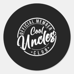 Official Member Cool Uncles Club Vintage Fathers D Classic Round Sticker