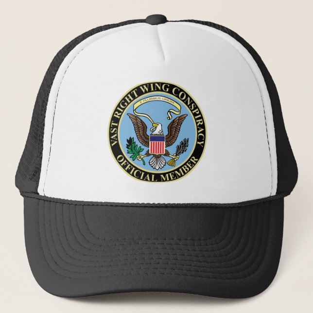 Official Member of The Vast Right Wing Conspiracy Trucker Hat (Front)